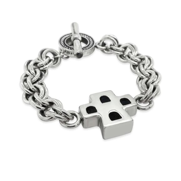 Saint Silver Cross Bracelet "EUC" - Picture 15 of 16